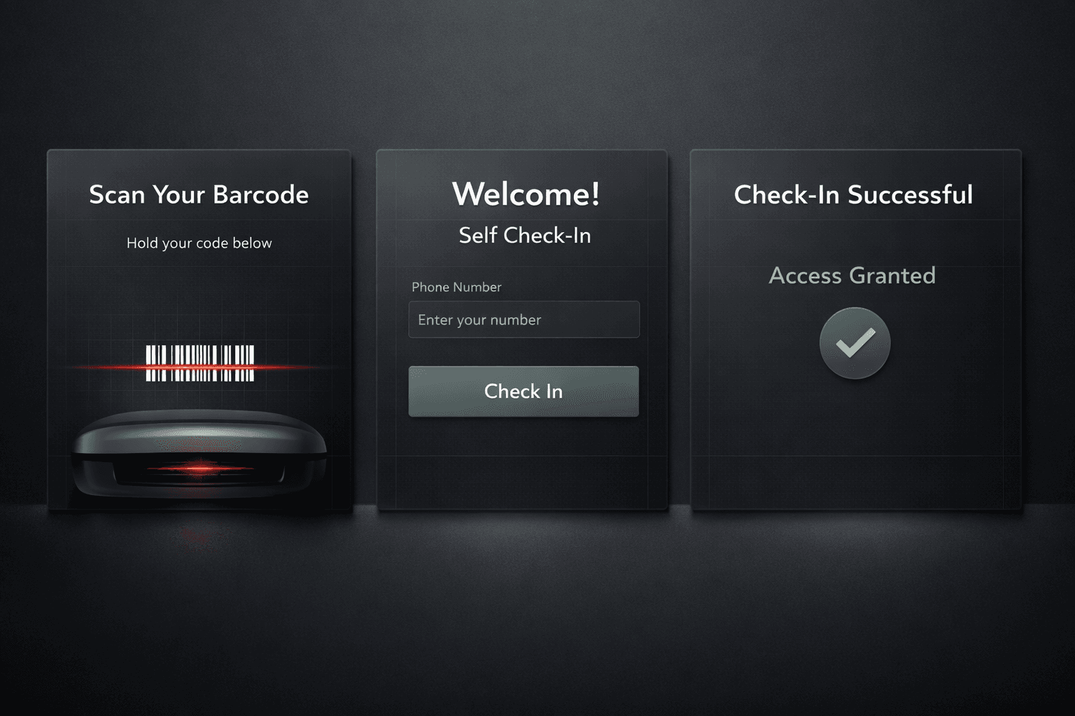 Check-In & Kiosk interface preview
