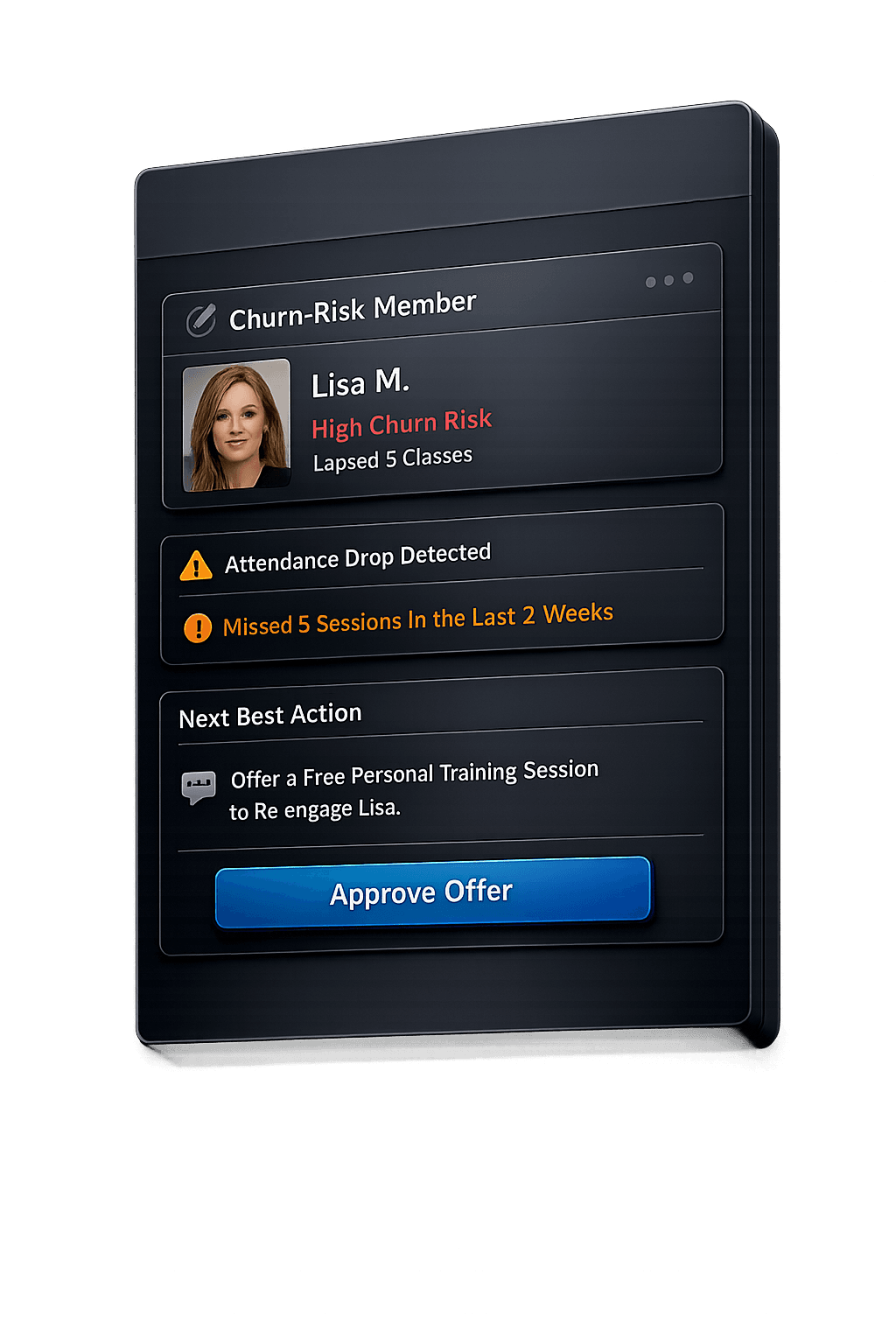 Gymizen retention dashboard and issue workflow