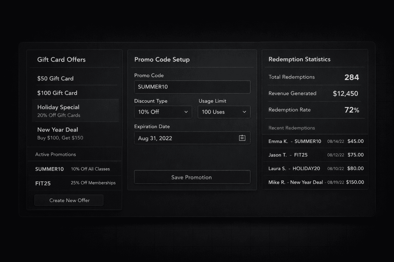Gift Cards & Discount Codes