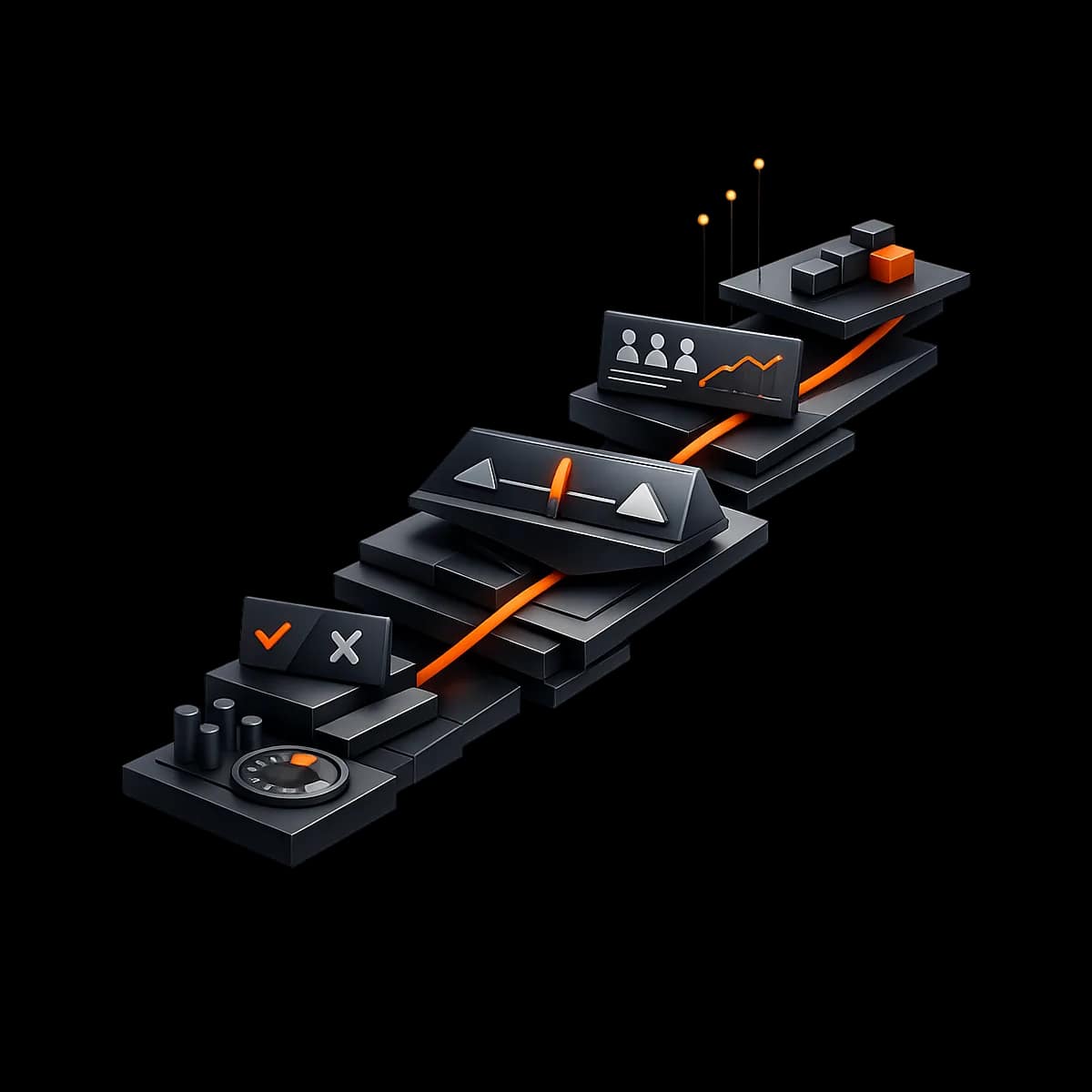 A precision-tuned metronome with a single orange notch marking the fairness line between flexibility and accountability