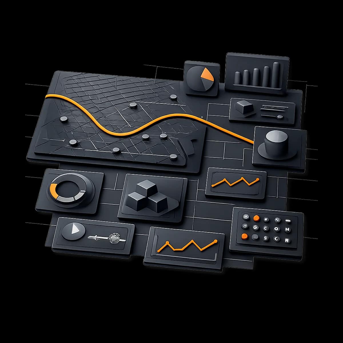 A dark graphite 3D lifebuoy ring with a single Gymizen-orange rescue line threading through it, symbolizing a structured recovery process that prevents member churn.