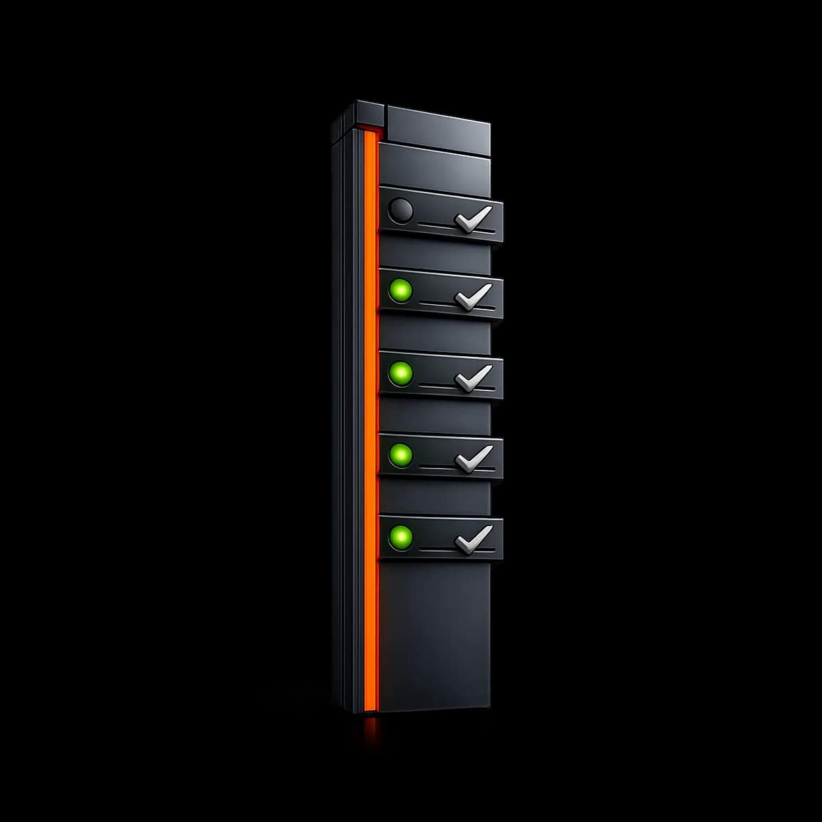 A dark graphite 3D stair-step ramp with a single Gymizen-orange path indicating an upgrade journey from packs to membership.